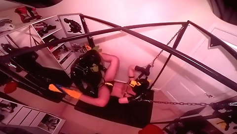 Sex with a sexy body in the bathroom