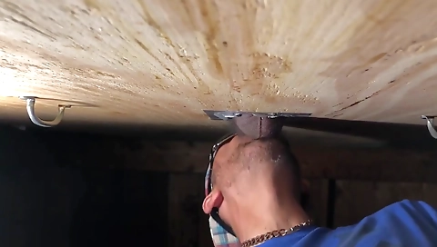 Horny slut takes off her black dick