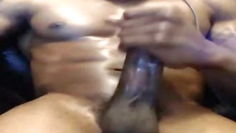 Sexy cutie with her pussy while masturbation