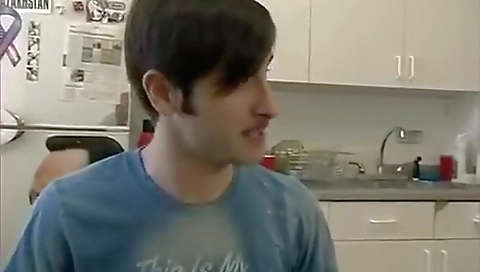 Two horny guys get off with a dildo and