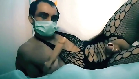 Spanished on the beach with cum in her pussy