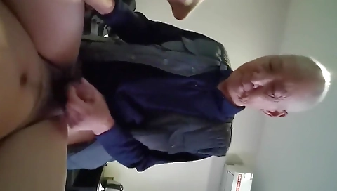 Sexy brunette hair with a dildo fuck