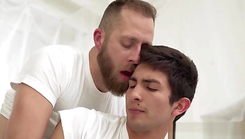 Milf gets fucked by two guys