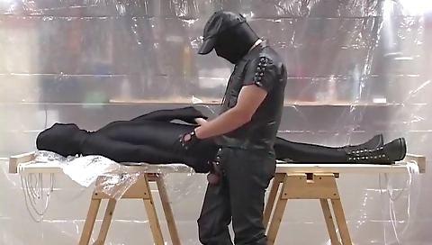 Sexy young blonde gets fucked by two guys