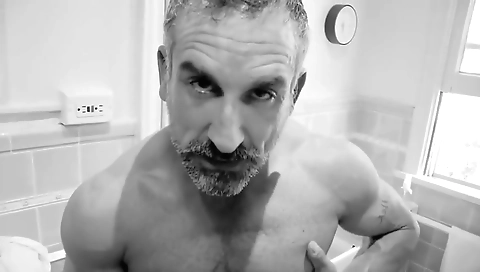 Slutty blonde gets double penetration from behind