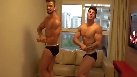 Hotest girls get joined by three guys