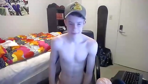 Sexy blonde chick plays with her dildo